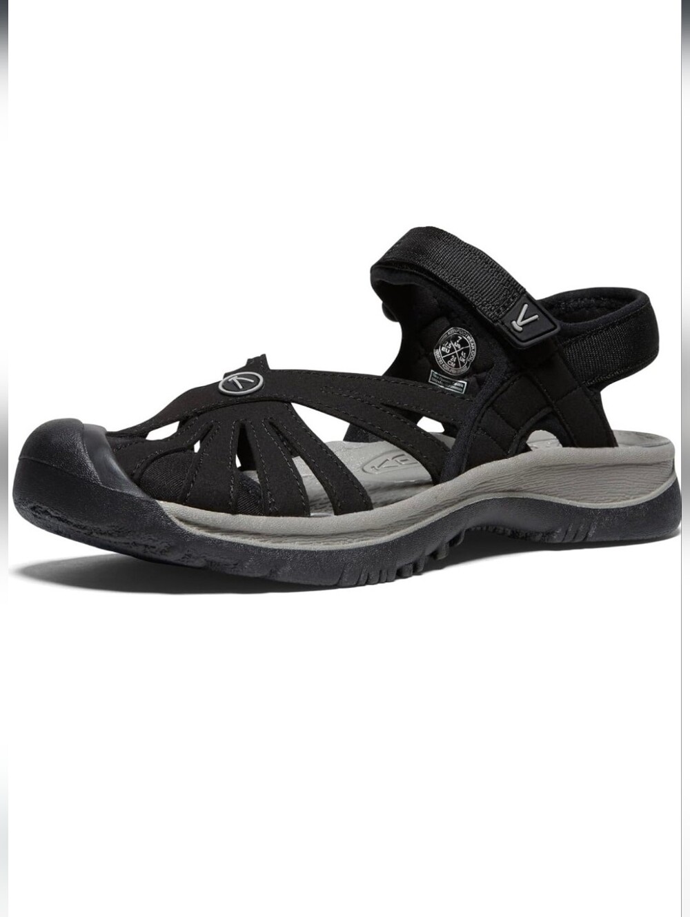 KEEN Women's Black Rose Sandal with Covered Toe Size 9.5